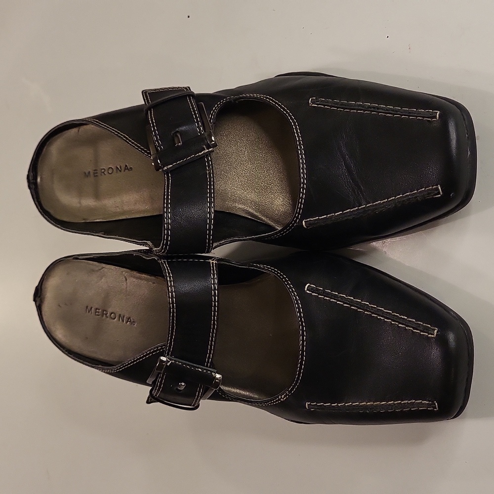 Merona, Black Open Back Shoes-Sz 9